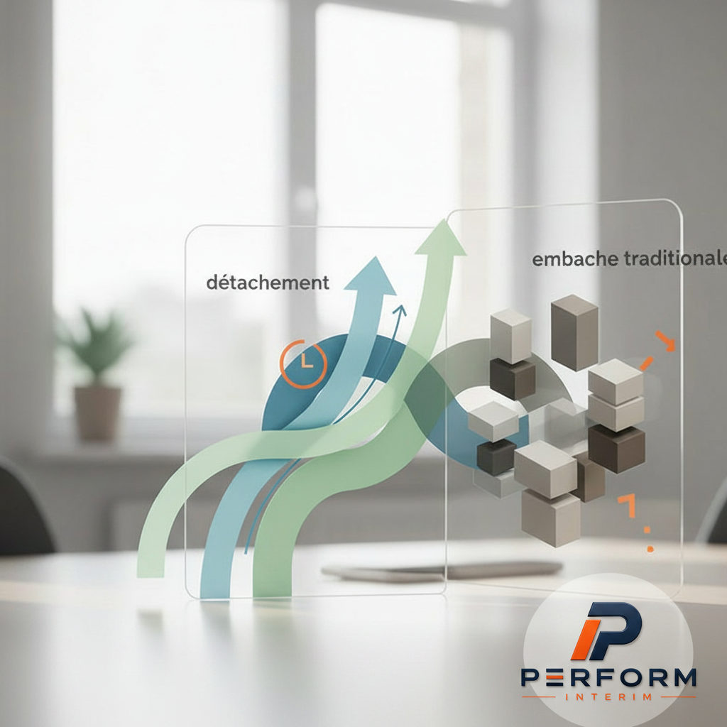 Infographie : économies de temps et d'argent avec le détachement.