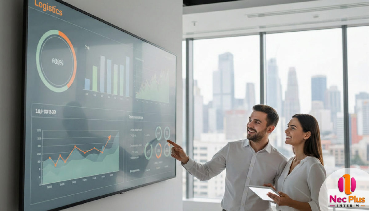 Tableau de bord logistique : statistiques positives grâce aux travailleurs roumains.