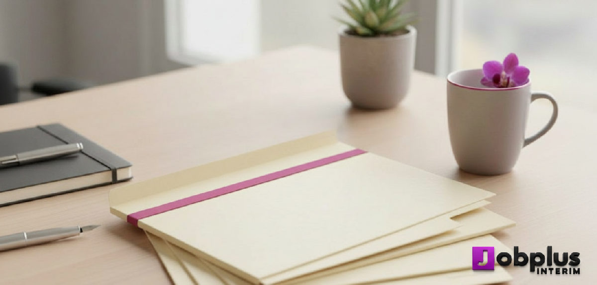 Bureau organisé avec des dossiers 'Conformité SIPSI', 'Formulaires A1'.