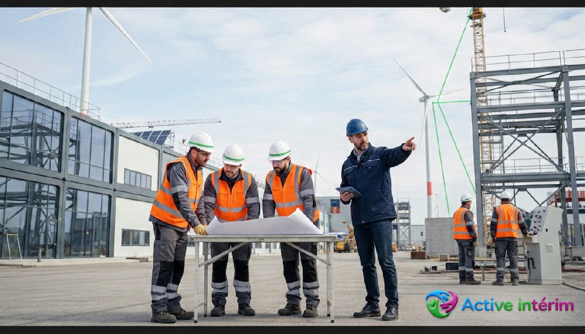 Travailleurs roumains sur un site industriel en France.