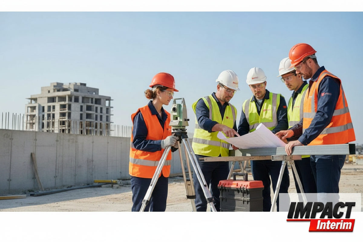 Techniciens roumains qualifiés travaillant ensemble sur un chantier français.
