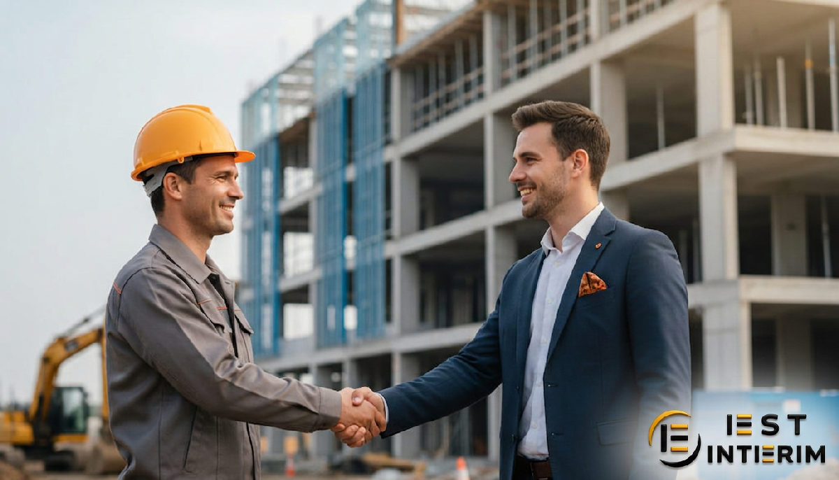 Poignée de main entre un chef d'entreprise et un recruteur.