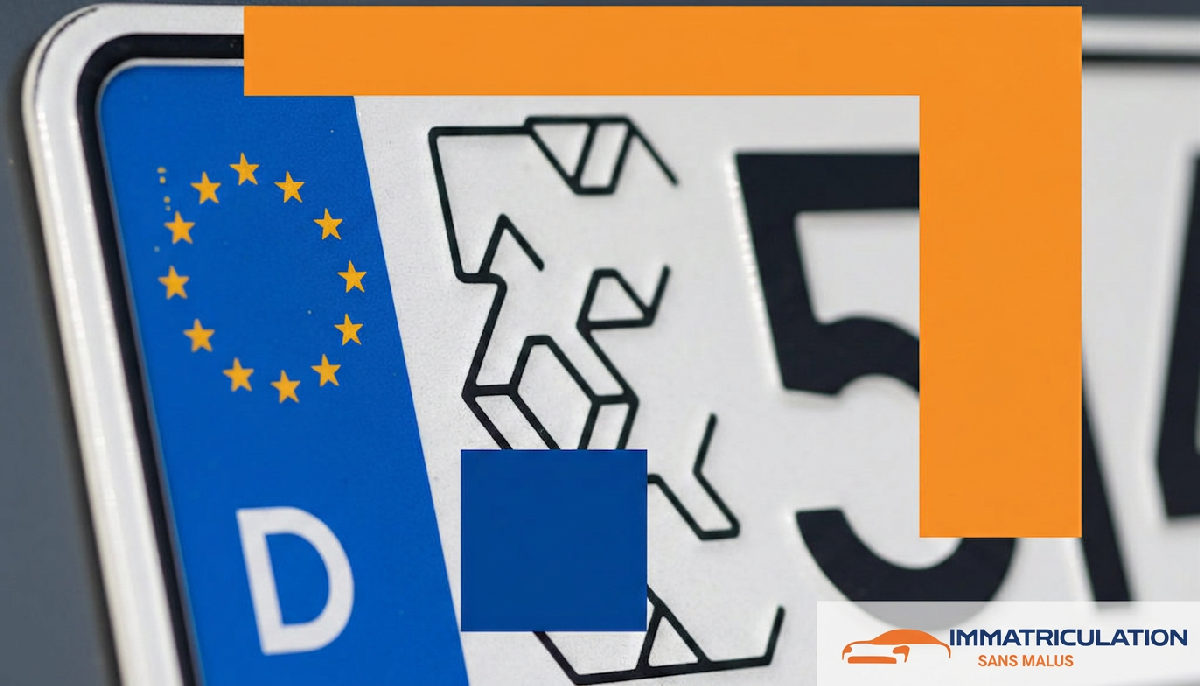 Gros plan sur une plaque d'immatriculation roumaine avec sigle UE.