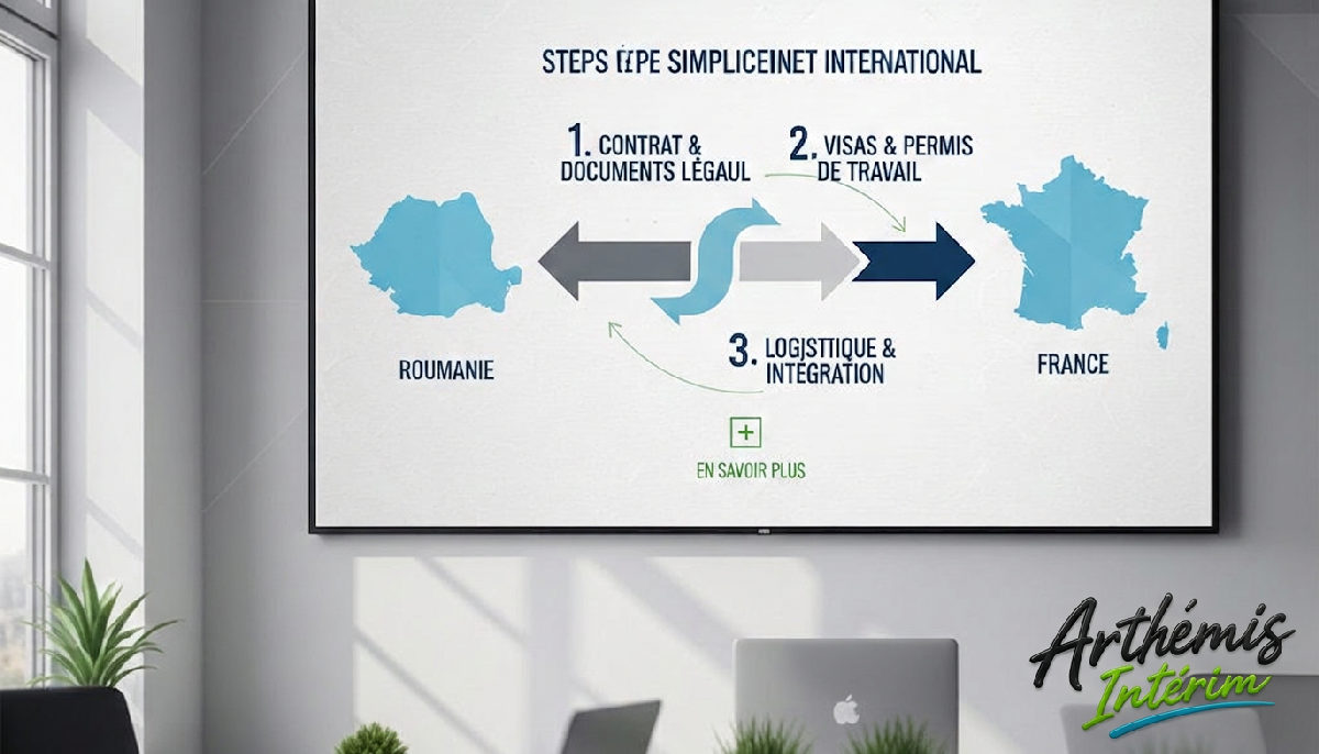 Infographie : détachement international simplifié, Roumanie-France.