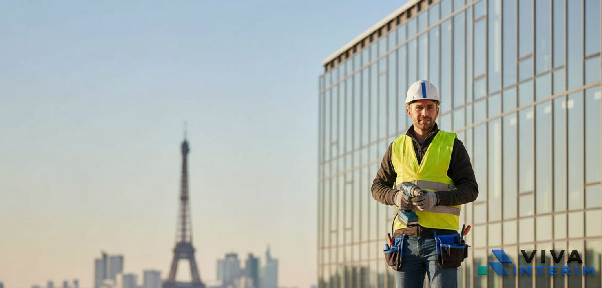 Un ouvrier étranger qualifié sur un chantier moderne.