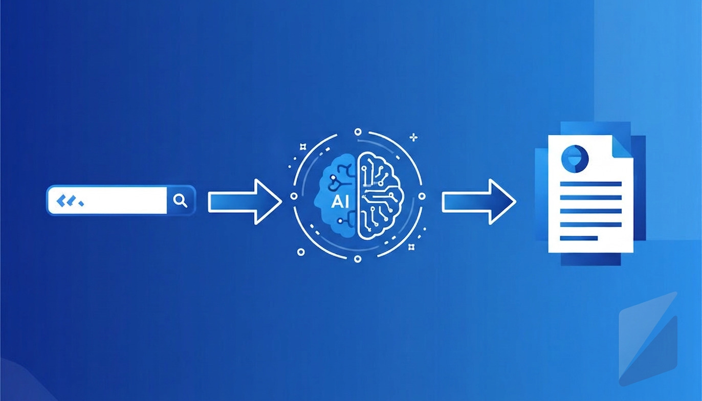 AI generates a blog post from a user's keyword input.
