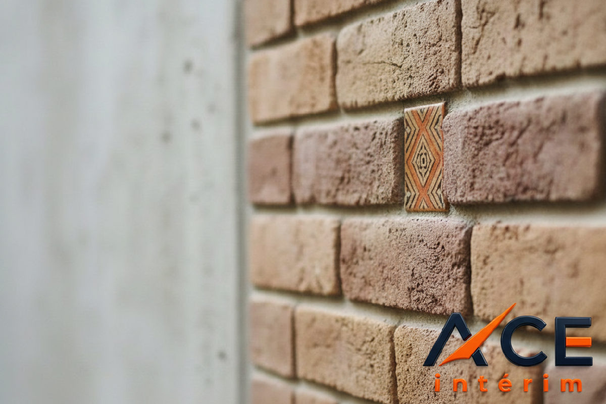 Mur en briques ou carrelage de haute qualité, symbole du savoir-faire détaché.
