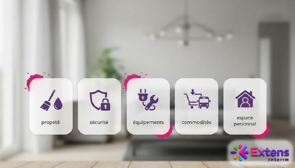 Infographie : 5 critères clés pour le logement des ouvriers.