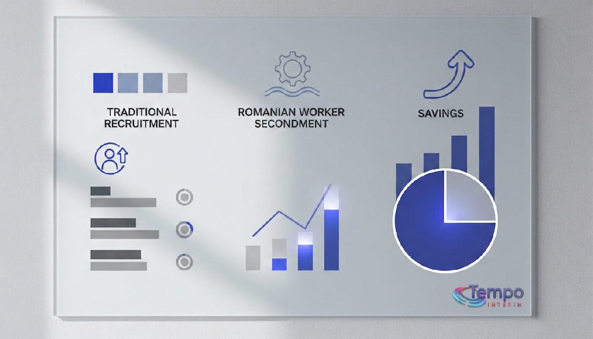Tableau comparatif des coûts de recrutement et économies réalisées.