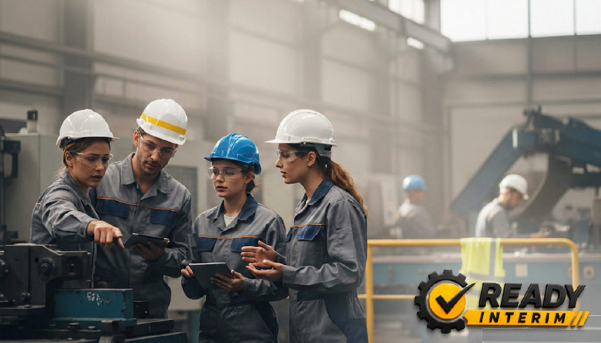 Équipe mixte franco-roumaine collaborant sur un site industriel.
