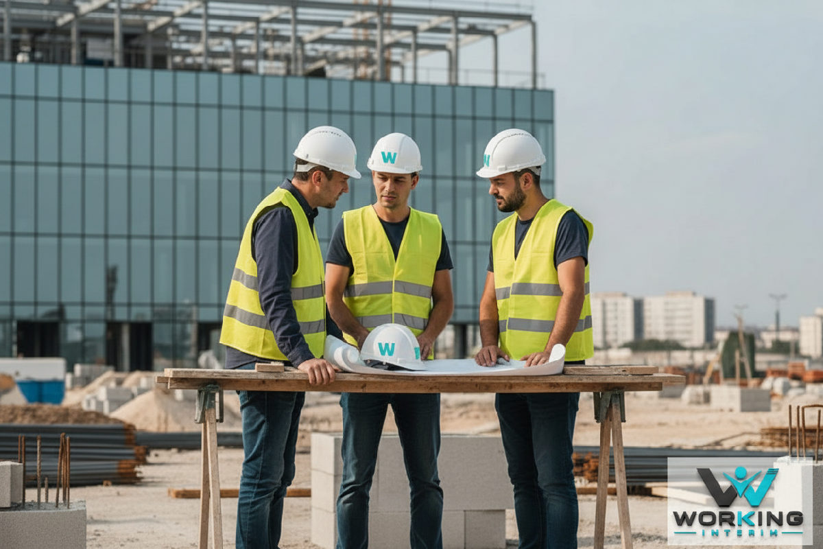 quelles démarches pour intérim bulgare en france - Travailleurs bulgares qualifiés sur un chantier en France.