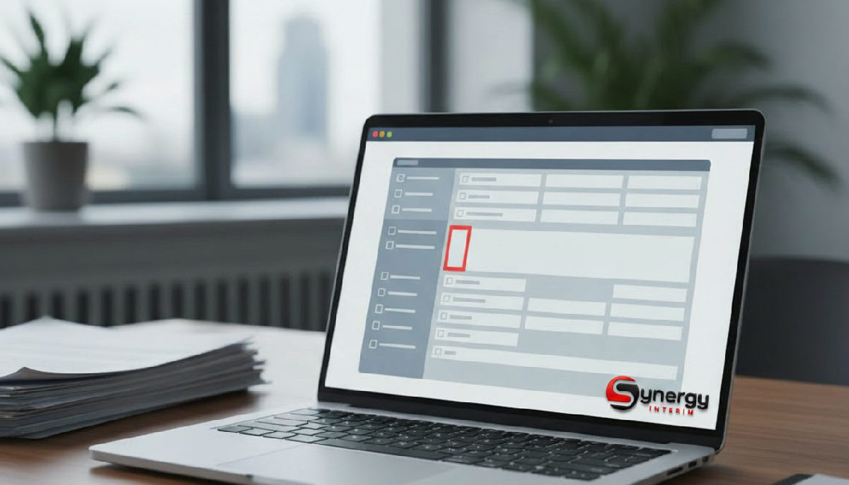 Obligations employeur pour travailleurs roumains France 2 Formulaire administratif sur un ordinateur portable.