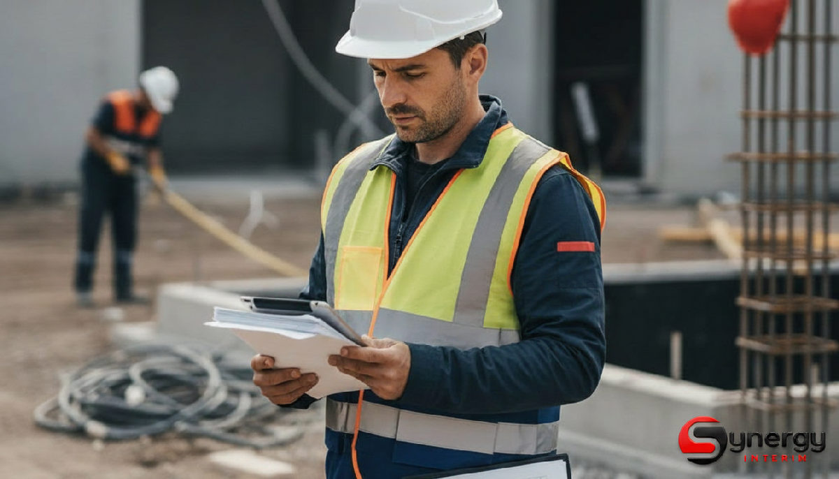 Obligations employeur pour travailleurs roumains France 3 Inspecteur du travail vérifiant des documents sur un chantier.
