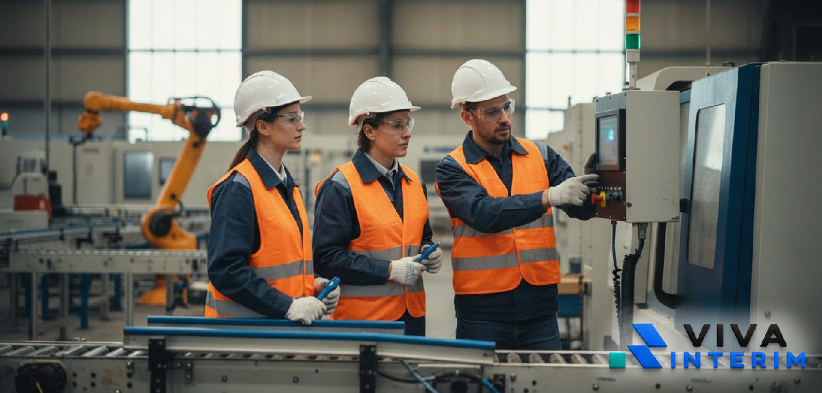 Ouvriers roumains qualifiés travaillant dans une usine en France.