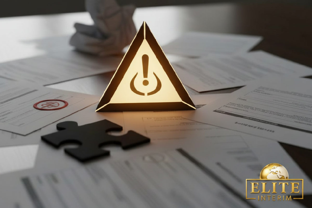 Risques du recrutement non conforme : documents manquants et signal de danger.