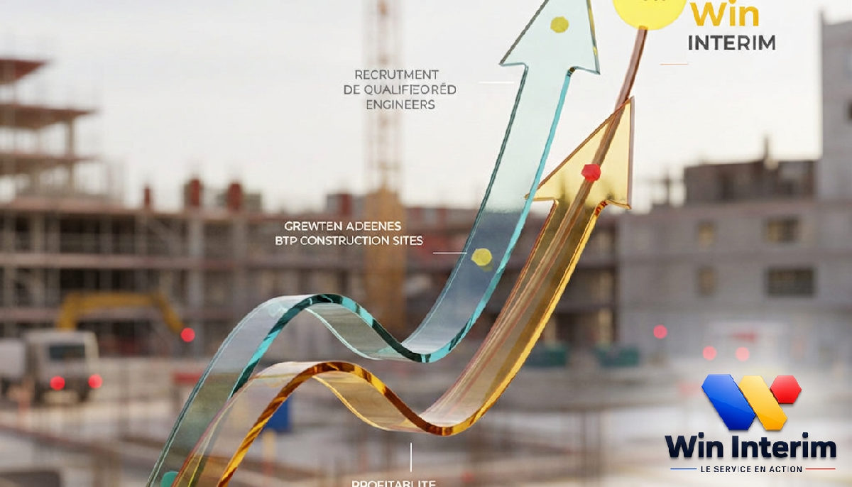 Graphique : recrutement d'ingénieurs et croissance de la rentabilité BTP.
