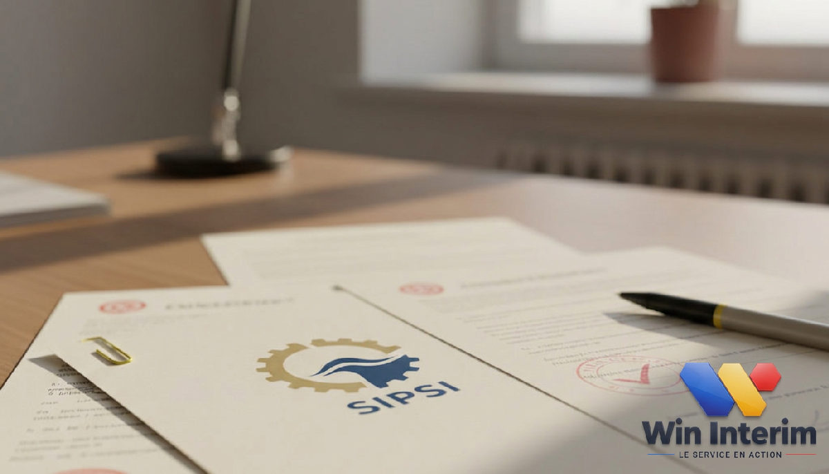 Documents administratifs SIPSI et certificat A1 avec tampon 'Conforme'.