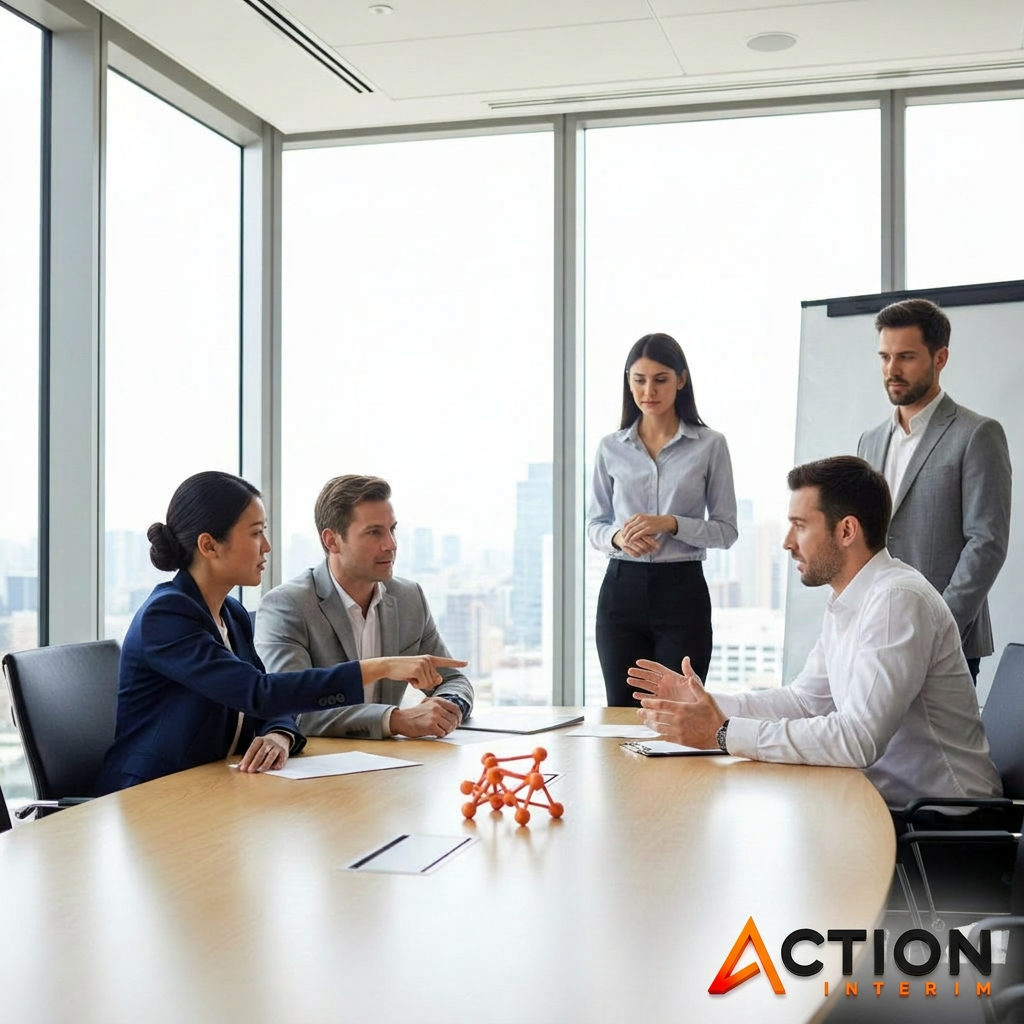Tableau de bord analysant la productivité du recrutement.