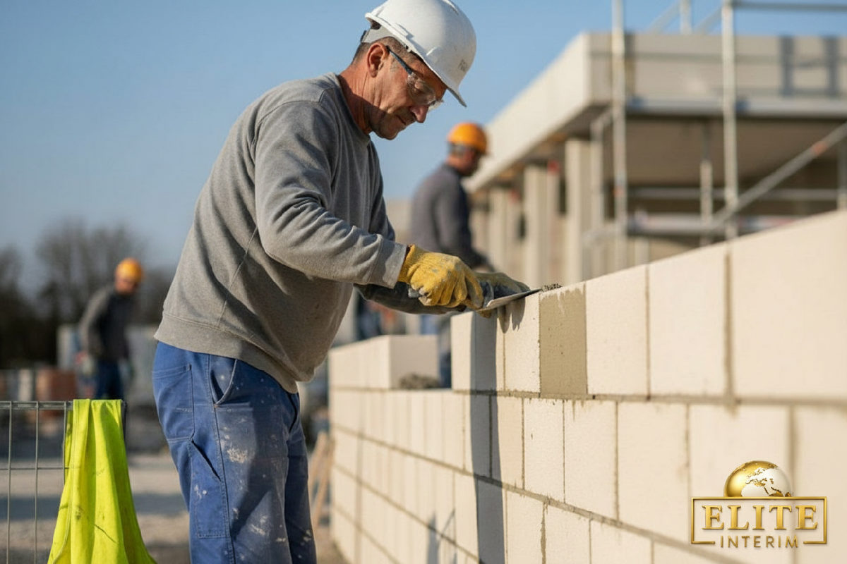 comment recruter un maçon roumain en intérim - Maçon roumain qualifié sur un chantier français.