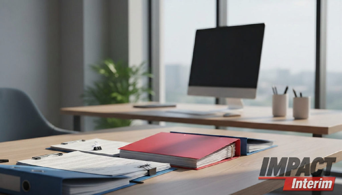 Bureau RH avec des documents de conformité juridique.