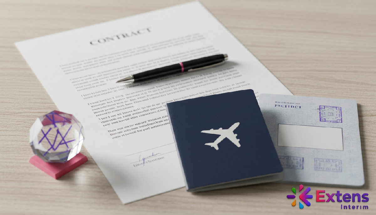 Contrat et passeport : gestion administrative du recrutement international.