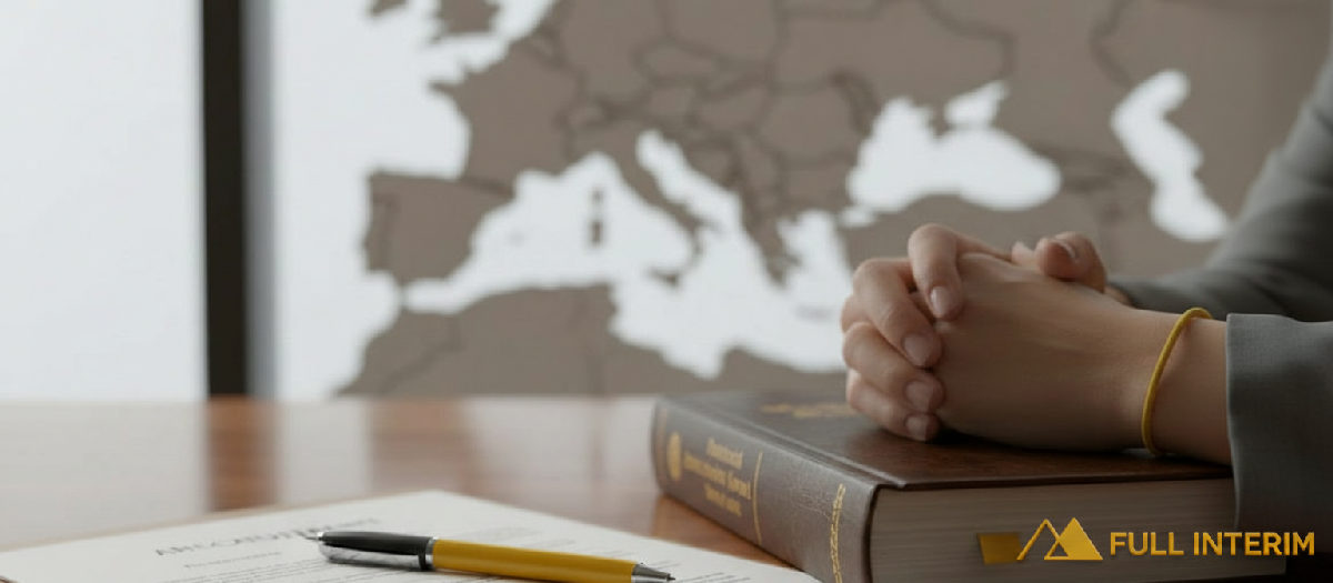 Convention de recrutement et dictionnaire franco-roumain sur un bureau.