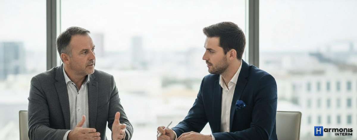 Réunion pour un contrat de recrutement international.