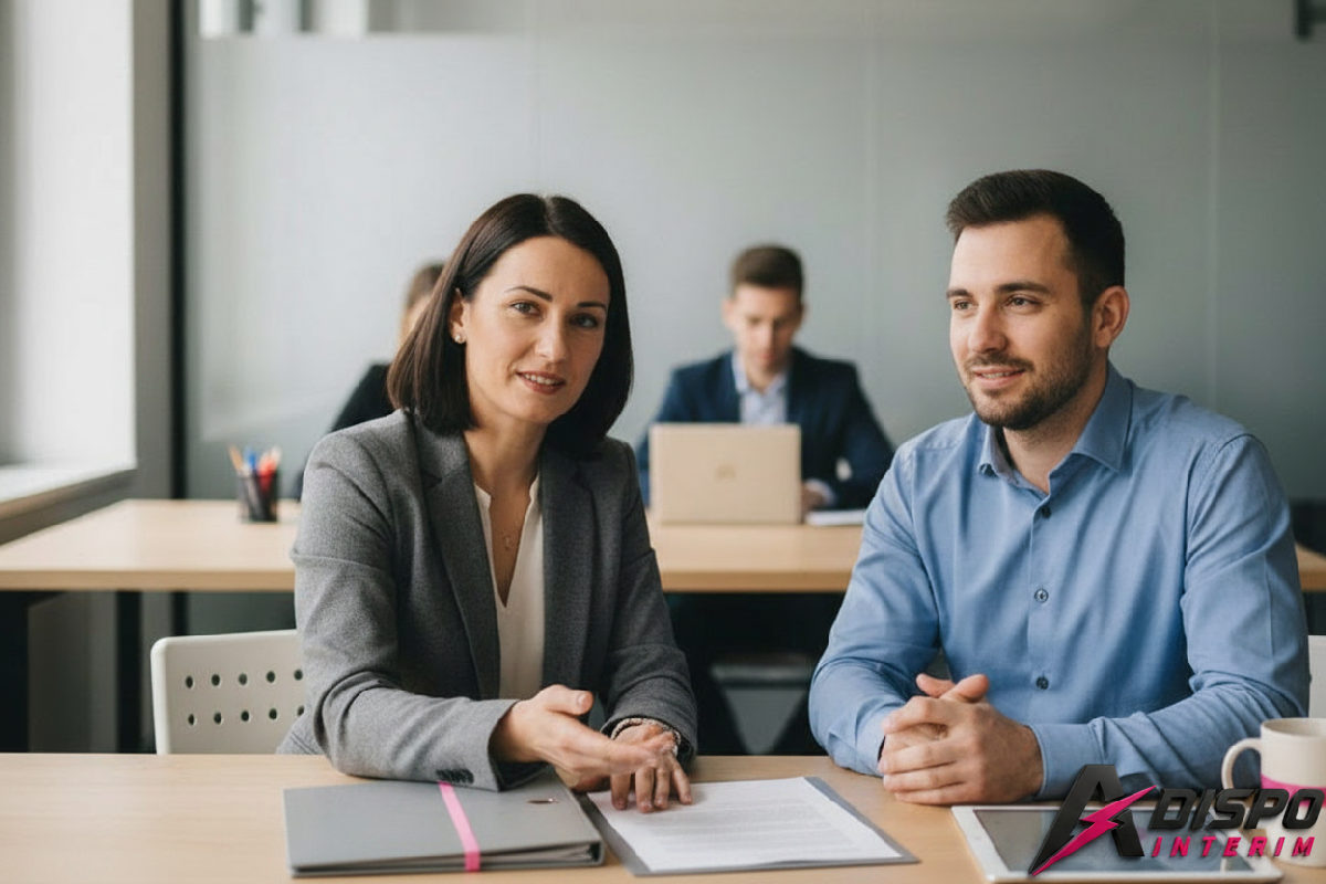 quelles aides pour recruter des roumains - Recruteur et travailleur roumain discutent d'un contrat.