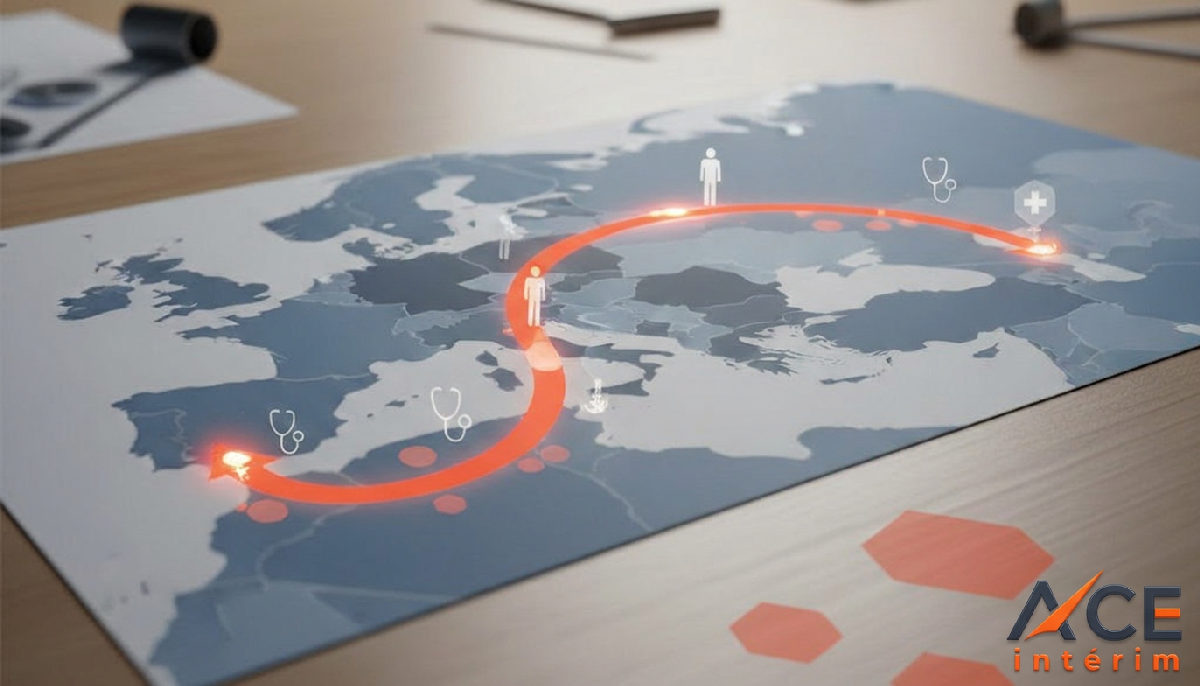 Carte infographique montrant le lien entre la Roumanie et la France.