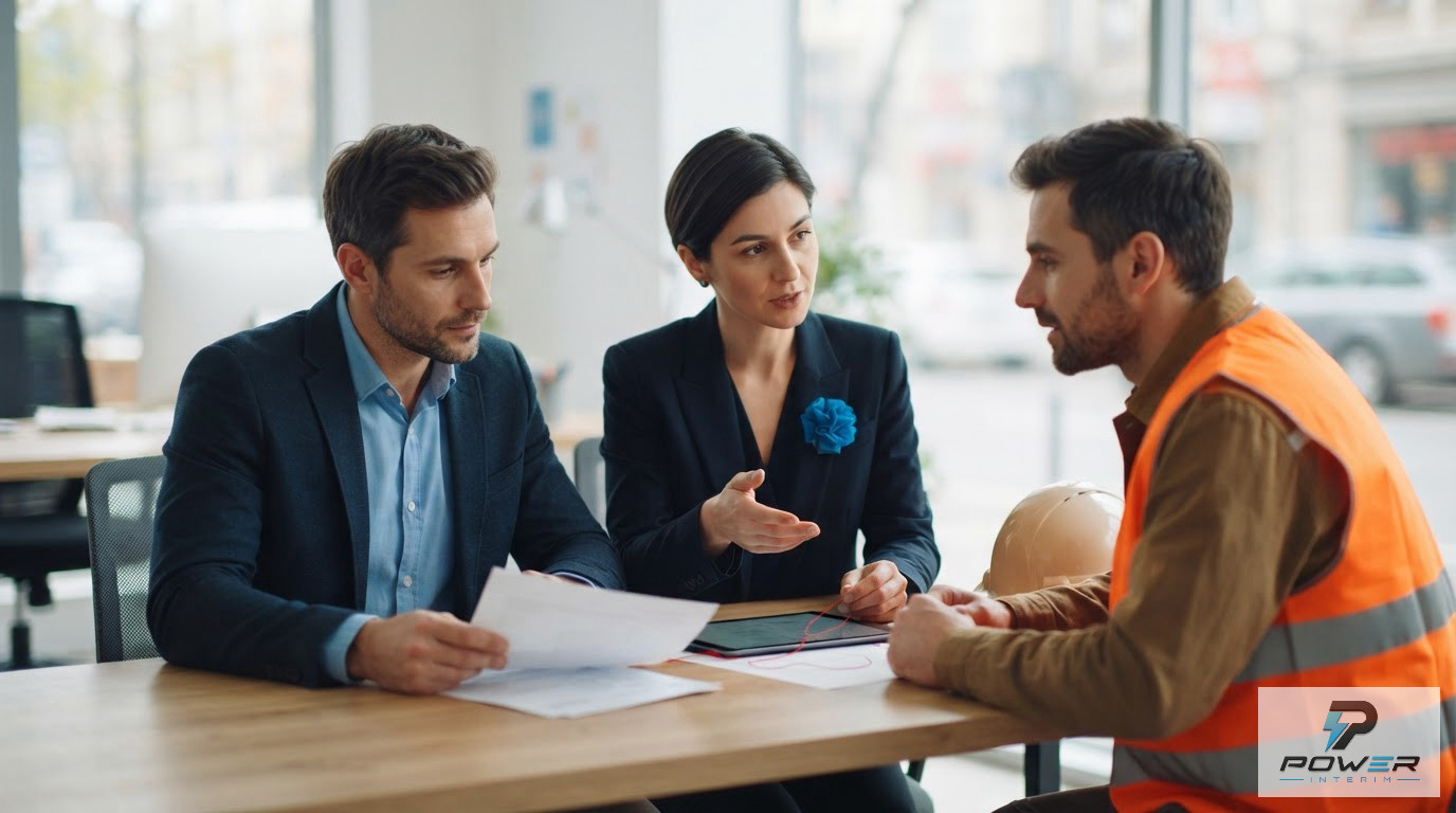 Schéma illustrant la relation tripartite entre l'entreprise française, l'agence roumaine et l'ouvrier.
