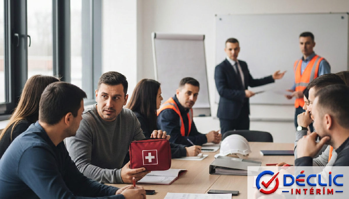 Travailleurs roumains en formation de sécurité et d'intégration.