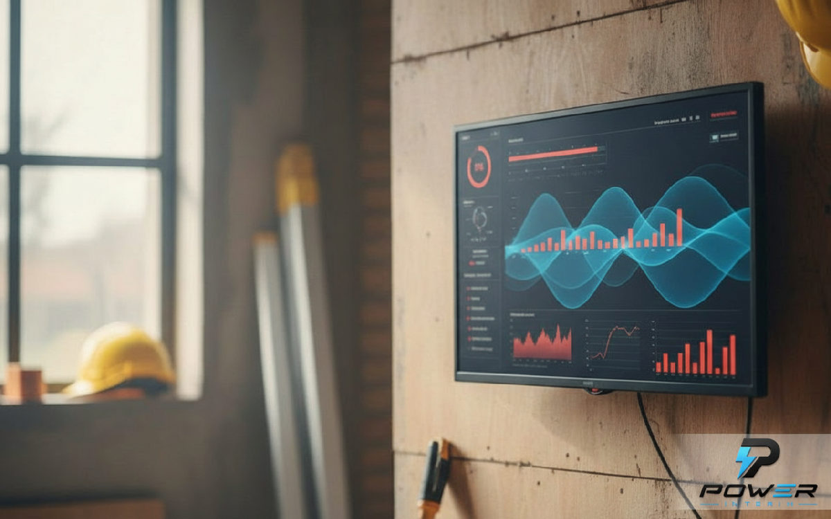 Tableau de bord affichant les KPI de productivité d'un chantier.