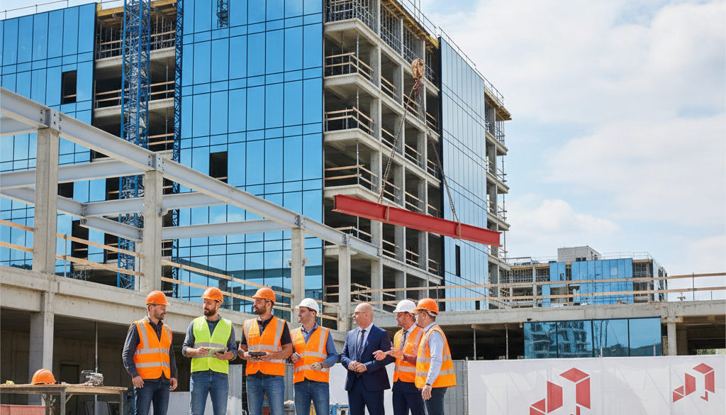 marché travail roumanie pénurie France - Des ouvriers travaillent sur un chantier, soulignant la demande de main-d'œuvre.