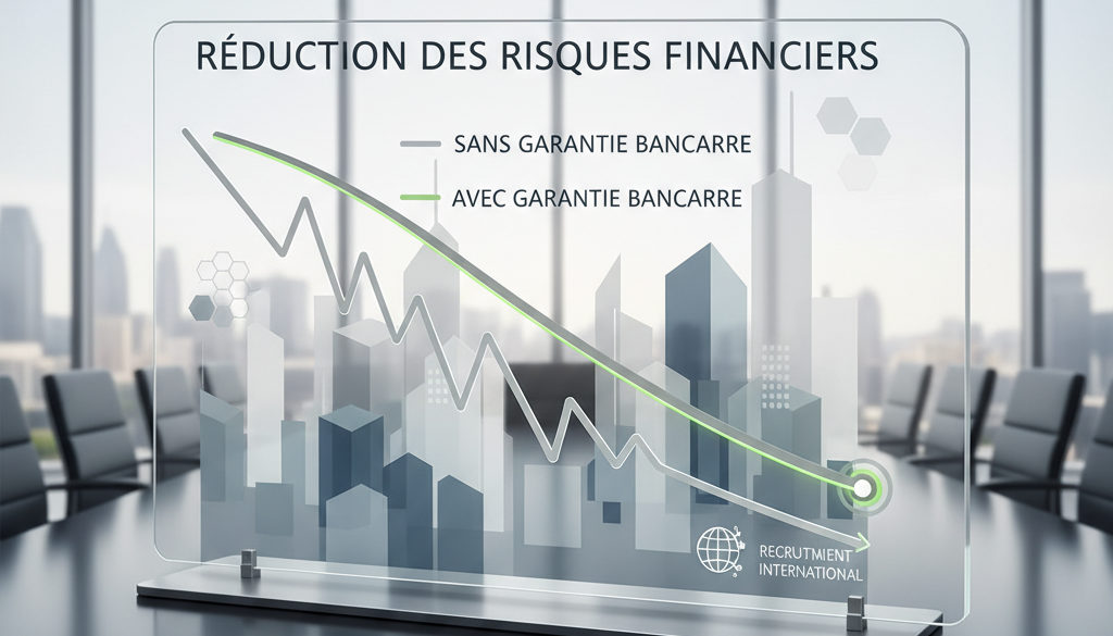 Graphique illustrant la réduction des risques financiers.